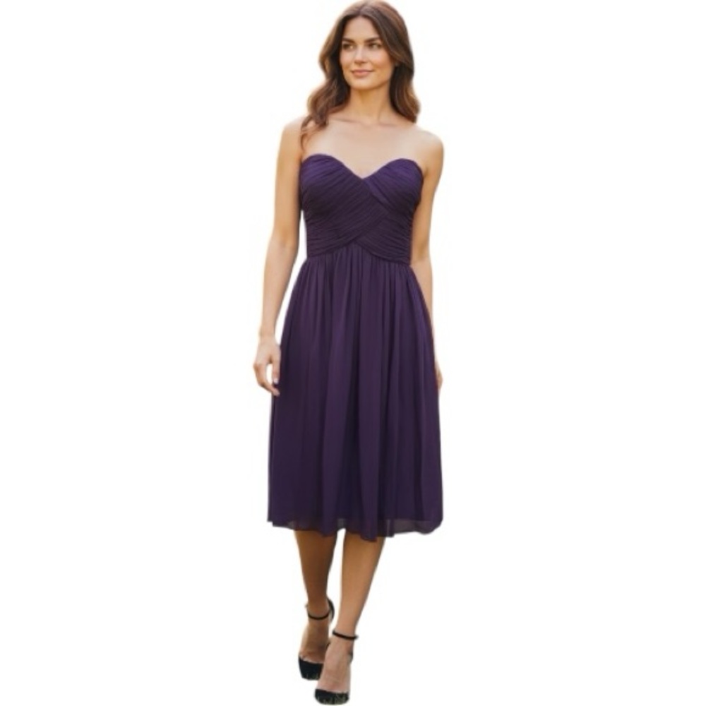 Active Seller! Donna Morgan Strapless Purple Cocktail Dress